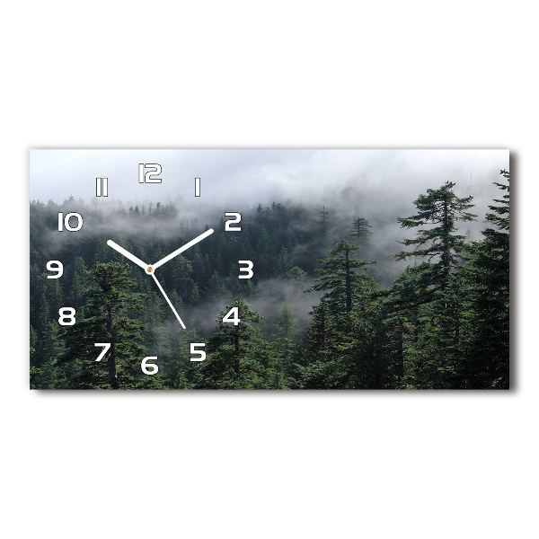 Reloj de cristal horizontal Niebla del bosque