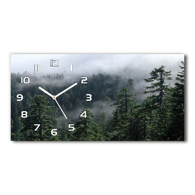 Reloj de cristal horizontal Niebla del bosque