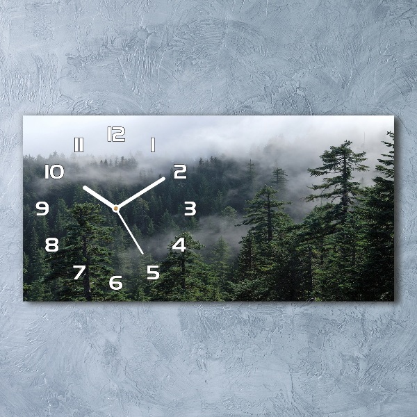 Reloj de cristal horizontal Niebla del bosque