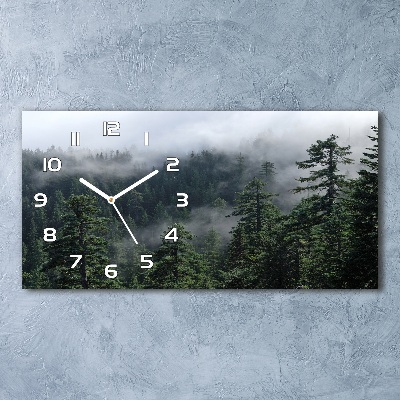 Reloj de cristal horizontal Niebla del bosque