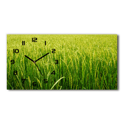Reloj rectangular Campo de arroz