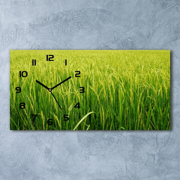 Reloj rectangular Campo de arroz