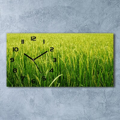 Reloj rectangular Campo de arroz