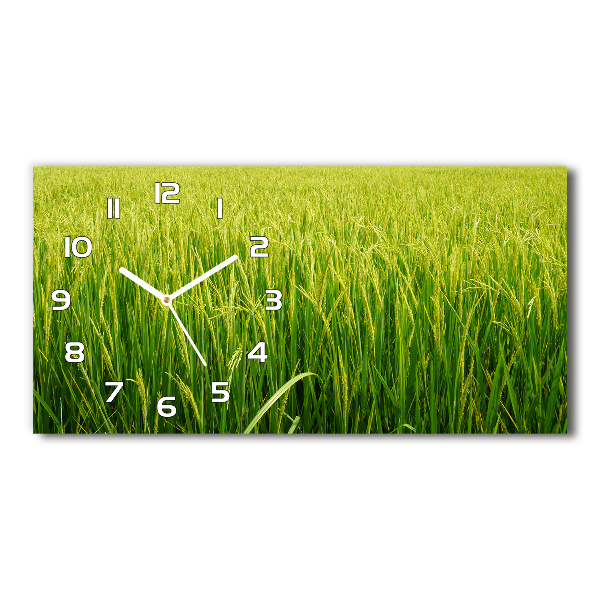Reloj rectangular Campo de arroz