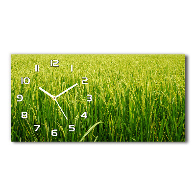 Reloj rectangular Campo de arroz