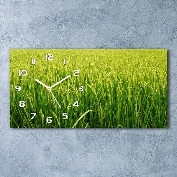 Reloj rectangular Campo de arroz