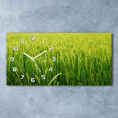 Reloj rectangular Campo de arroz