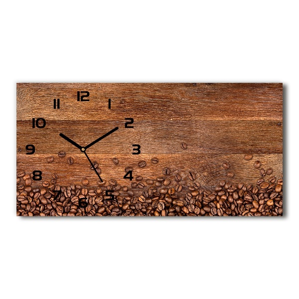 Reloj de cristal horizontal Granos de café