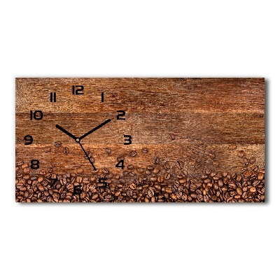 Reloj de cristal horizontal Granos de café