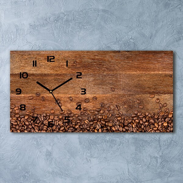 Reloj de cristal horizontal Granos de café