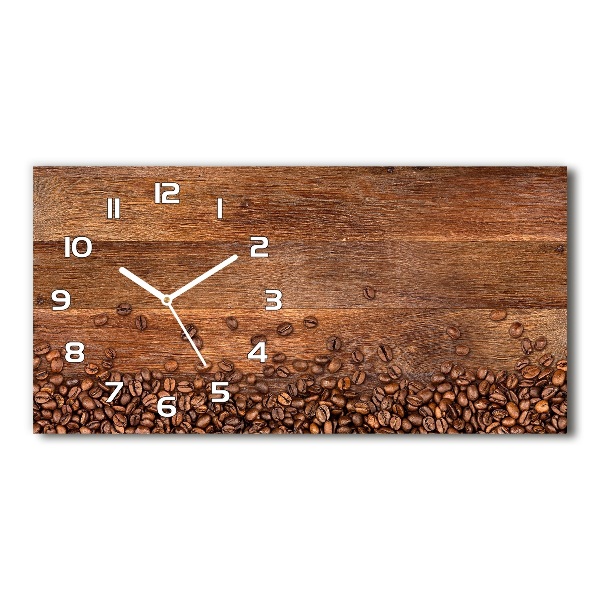 Reloj de cristal horizontal Granos de café