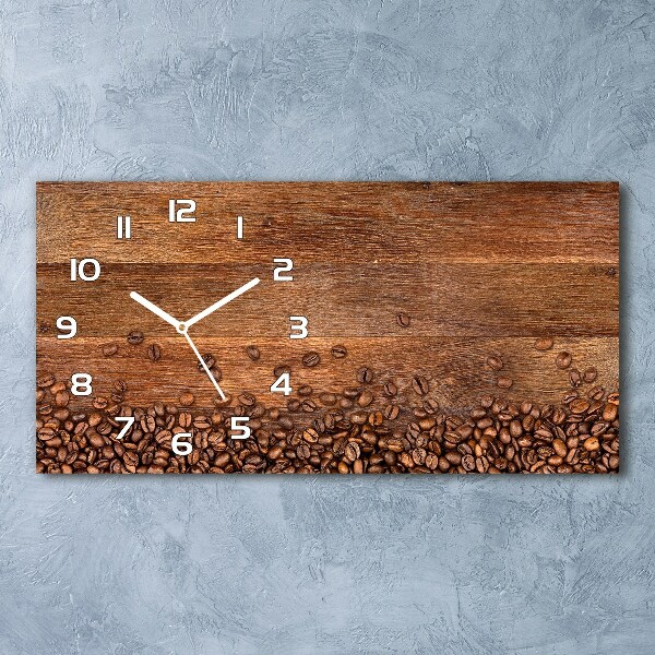Reloj de cristal horizontal Granos de café