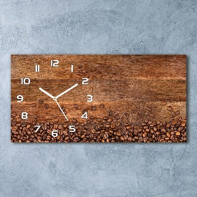 Reloj de cristal horizontal Granos de café