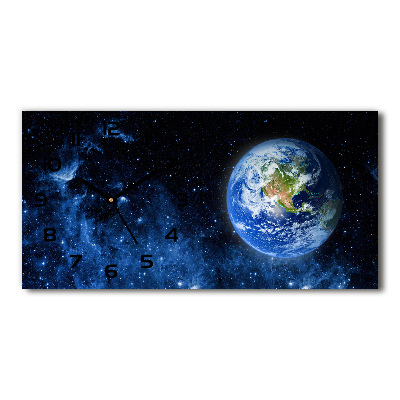 Zegar ścienny szklany cichy Kula ziemska