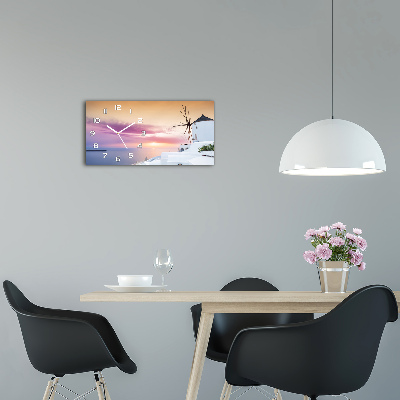 Reloj de cristal horizontal Santorini, grecia