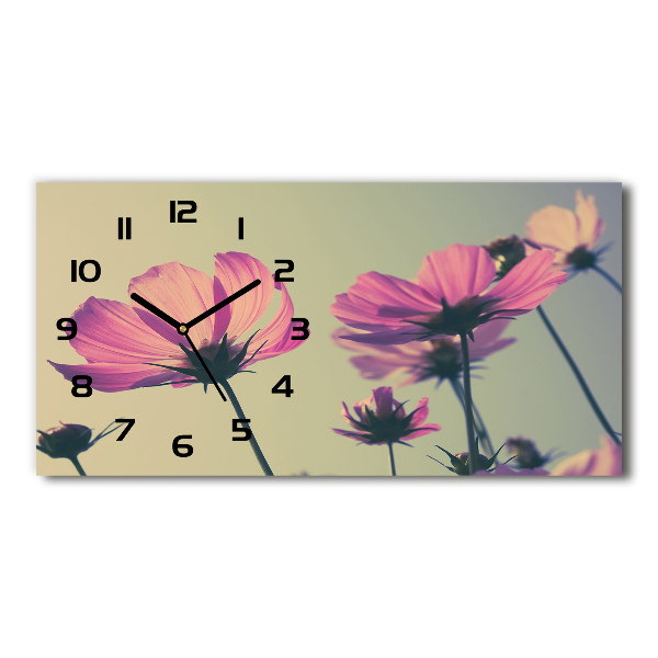 Reloj horizontal Flores rosas