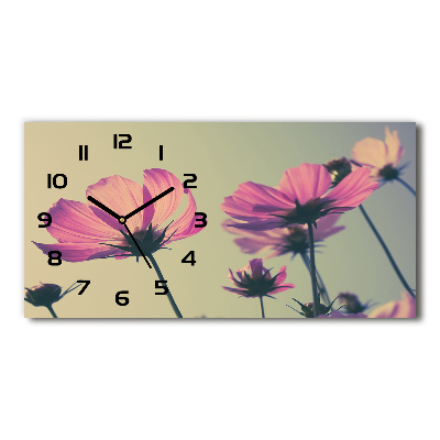 Reloj horizontal Flores rosas