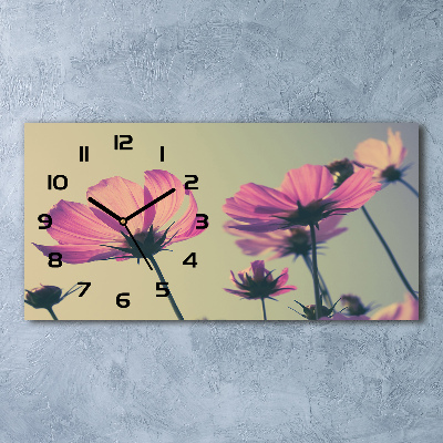 Reloj horizontal Flores rosas