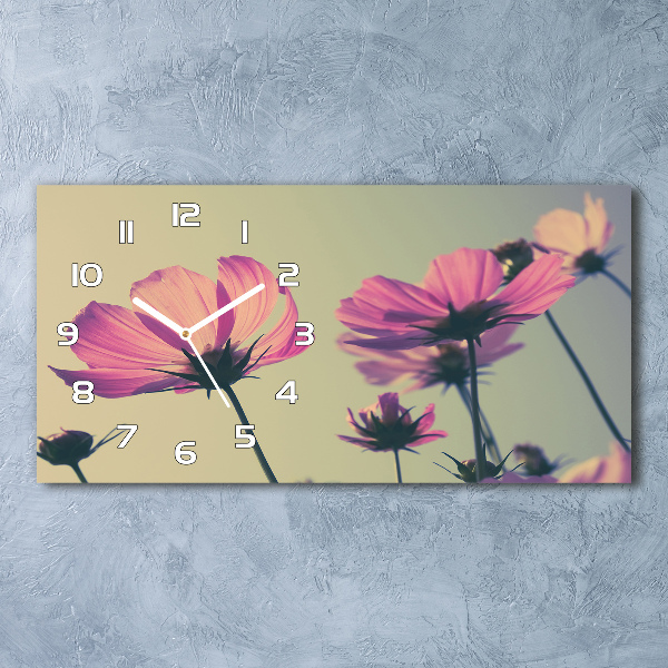 Reloj horizontal Flores rosas