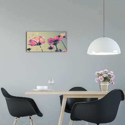 Reloj horizontal Flores rosas