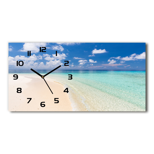 Reloj rectangular Playa en las maldivas