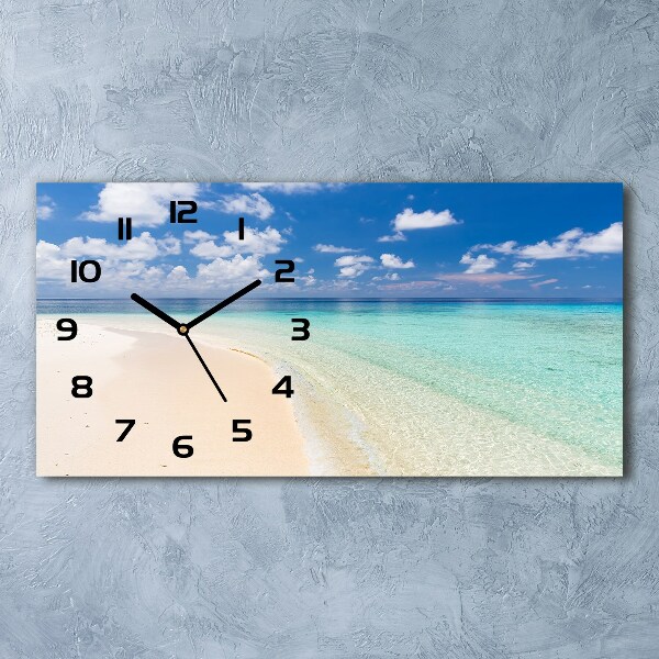Reloj rectangular Playa en las maldivas