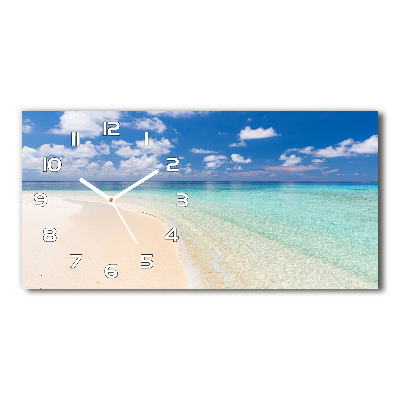 Reloj rectangular Playa en las maldivas