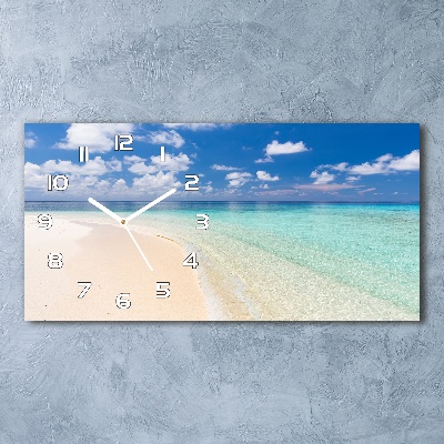 Reloj rectangular Playa en las maldivas