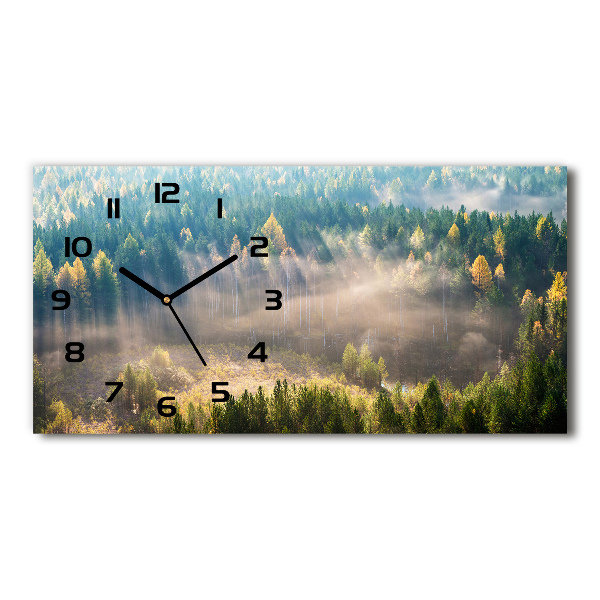 Reloj horizontal Niebla en el bosque