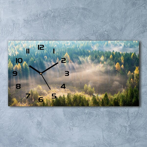 Reloj horizontal Niebla en el bosque