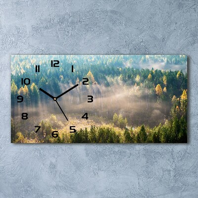 Reloj horizontal Niebla en el bosque