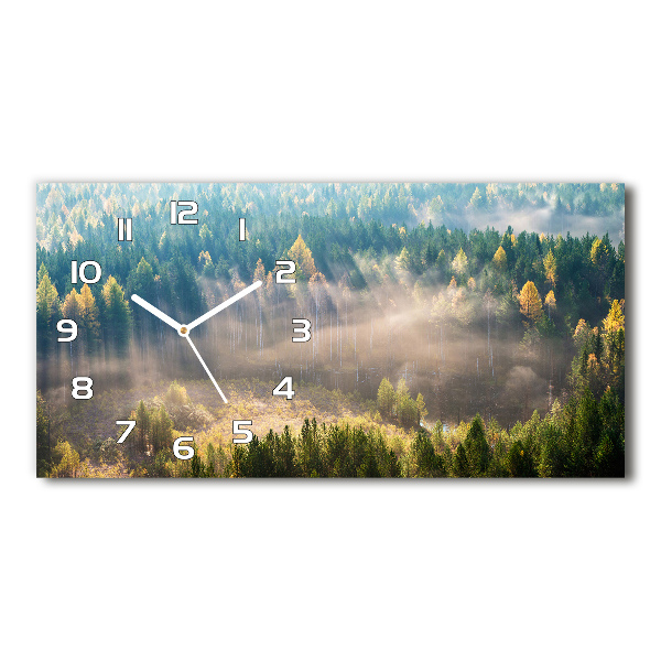 Reloj horizontal Niebla en el bosque