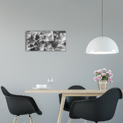 Reloj de cristal horizontal Triángulos abstractos