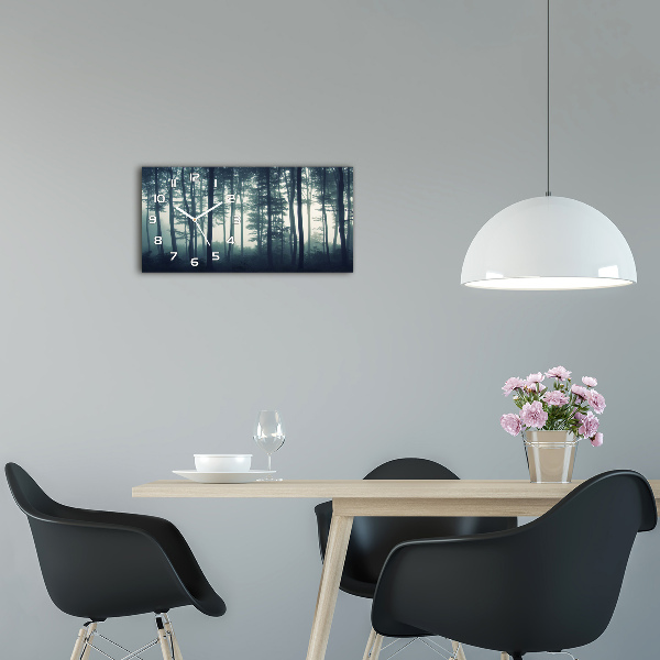 Reloj de cristal horizontal Bosque en la niebla