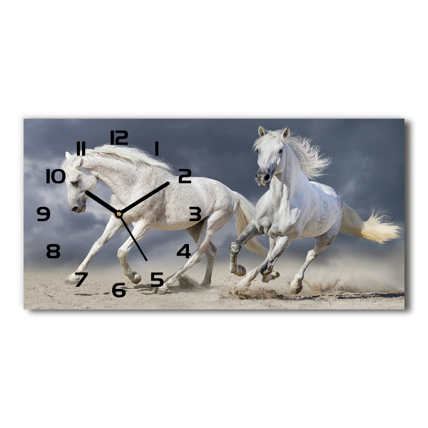 Reloj de cristal horizontal Playa de los caballos blancos