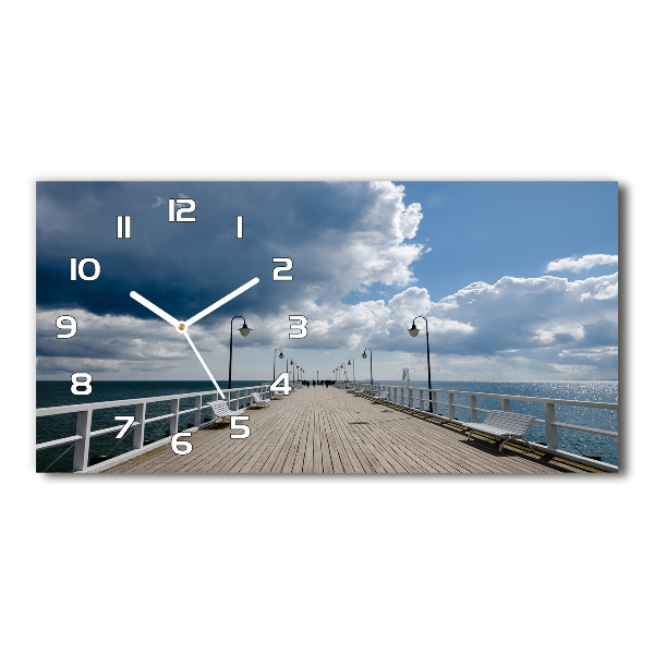 Reloj de cristal horizontal Muelle en orłowo
