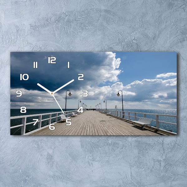 Reloj de cristal horizontal Muelle en orłowo