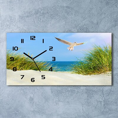 Reloj horizontal Gaviota en la playa