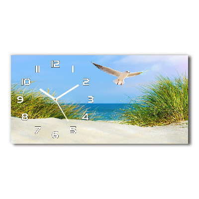 Reloj horizontal Gaviota en la playa