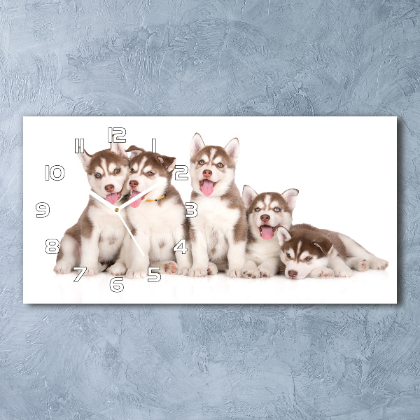 Reloj rectangular Cachorros de husky