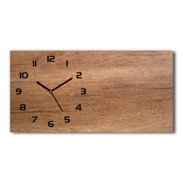 Reloj horizontal Fondo de madera