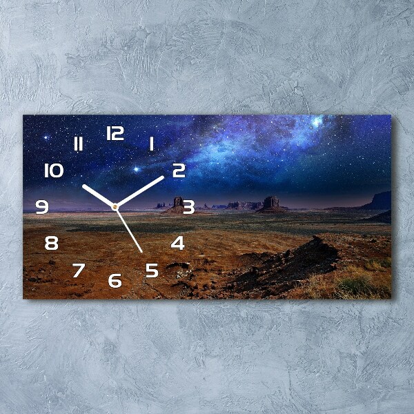 Reloj de cristal horizontal Noche estrellada