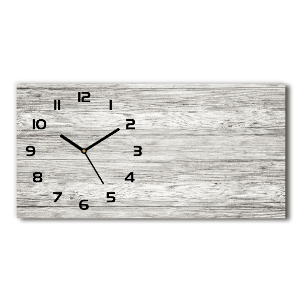 Reloj de cristal horizontal Fondo de madera