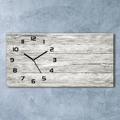 Reloj de cristal horizontal Fondo de madera