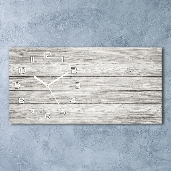 Reloj de cristal horizontal Fondo de madera