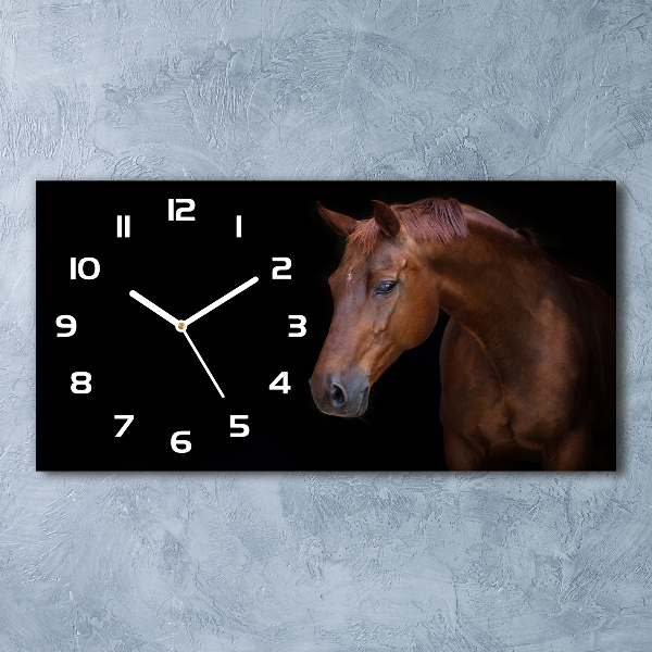 Reloj horizontal Caballo marrón