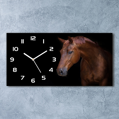 Reloj horizontal Caballo marrón