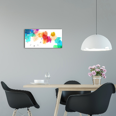 Reloj horizontal Manchas de colores