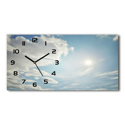 Reloj de cristal horizontal Nubes en el cielo