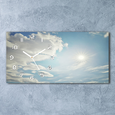 Reloj de cristal horizontal Nubes en el cielo